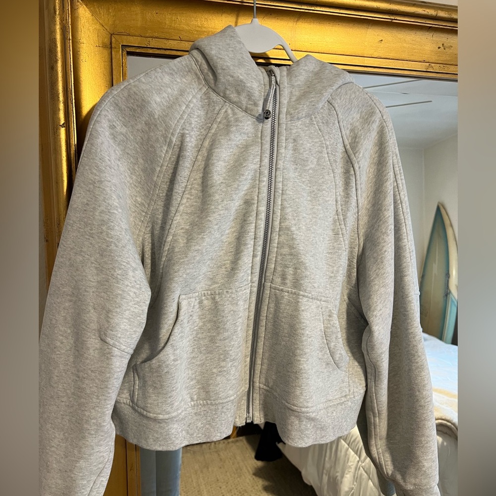 Lululemon Scuba Oversized Full Zip - XS/S - Heathered Core Ultra Light Grey
